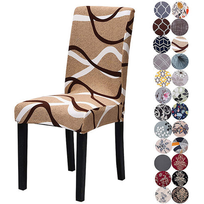 Printed Spandex Chair Seat Slipcover